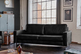 KAWOLA Sofa VILNIUS Lederfaserstoff schwarz, 3-Sitzer