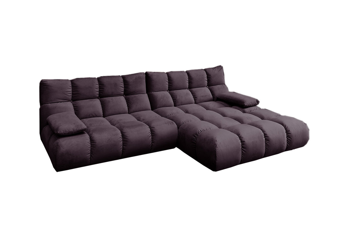 KAWOLA Sofa VIVIEN Ecksofa Velvet purple