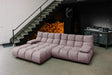 KAWOLA Sofa VIVIEN Ecksofa Velvet roségrau, Links