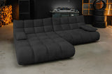KAWOLA Sofa VIVIEN Ecksofa Velvet schwarz