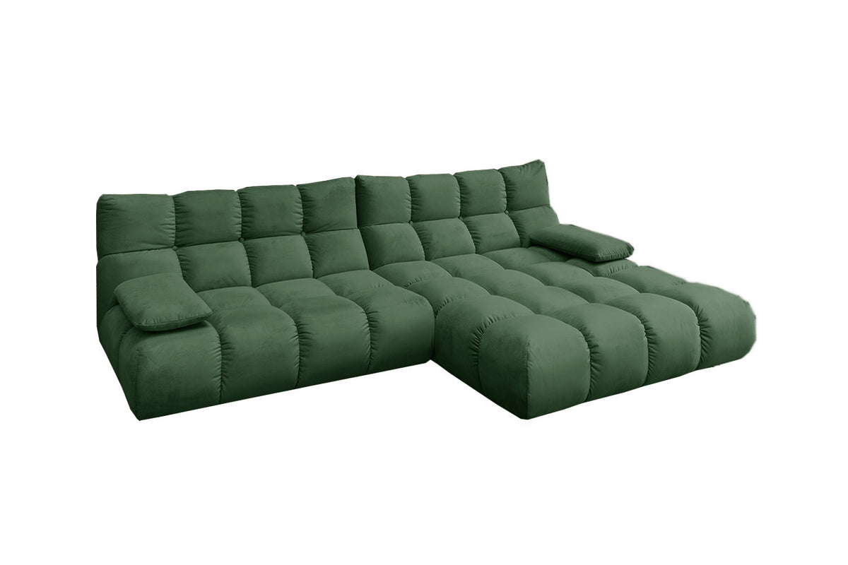 KAWOLA Sofa VIVIEN Ecksofa Velvet smaragd