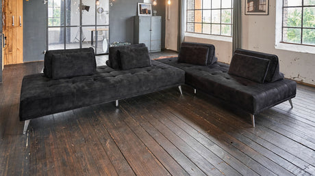 KAWOLA Sofa WIOLO Ecksofa velvet anthrazit