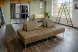 KAWOLA Sofa WIOLO Schlafsofa Daybed Leder camel