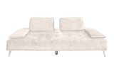 KAWOLA Sofa WIOLO Schlafsofa Daybed velvet cremeweiß