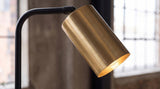 KAWOLA Stehlampe ZERMATT Metall schwarz vintage