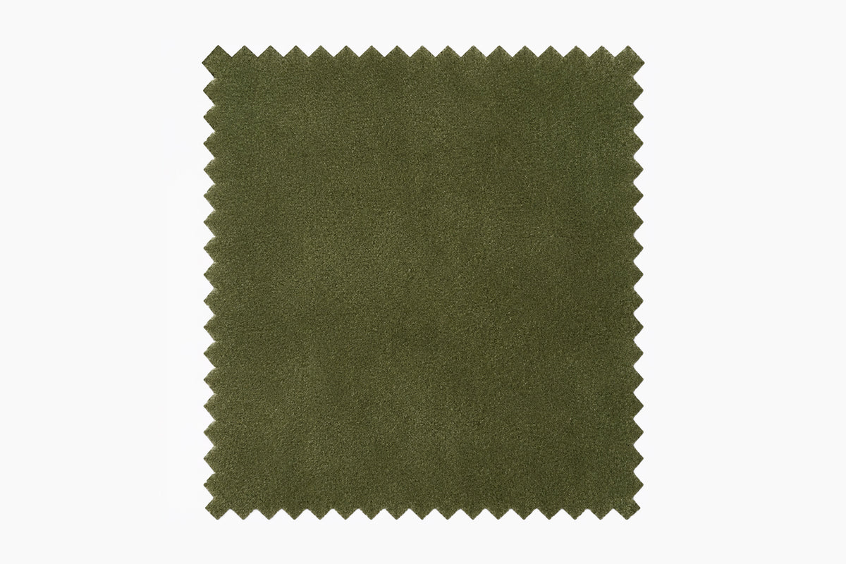 KAWOLA Stoffmuster Velvet olivgrün