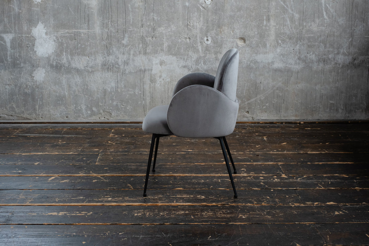 KAWOLA Stuhl DEON Esszimmerstuhl Velvet grau
