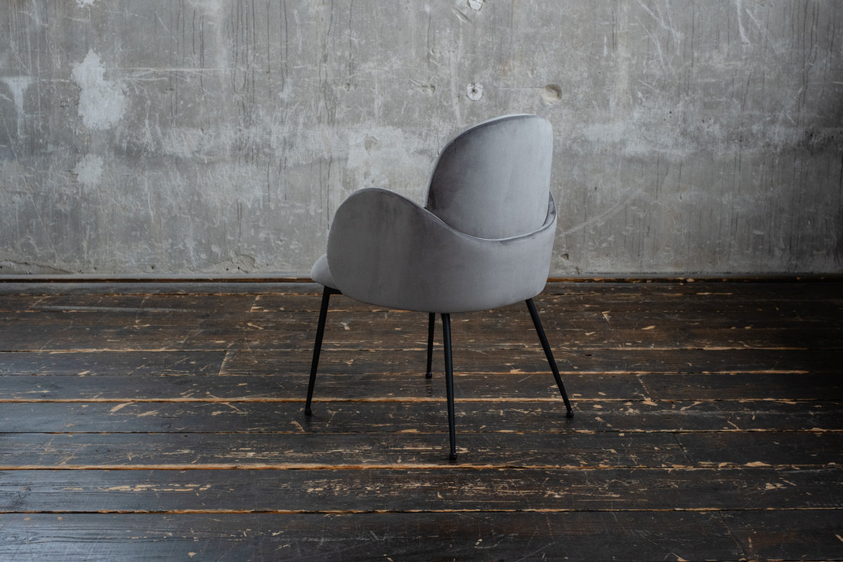 KAWOLA Stuhl DEON Esszimmerstuhl Velvet grau
