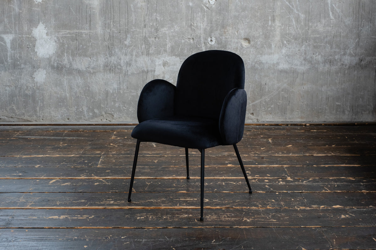 KAWOLA Stuhl DEON Esszimmerstuhl Velvet schwarz