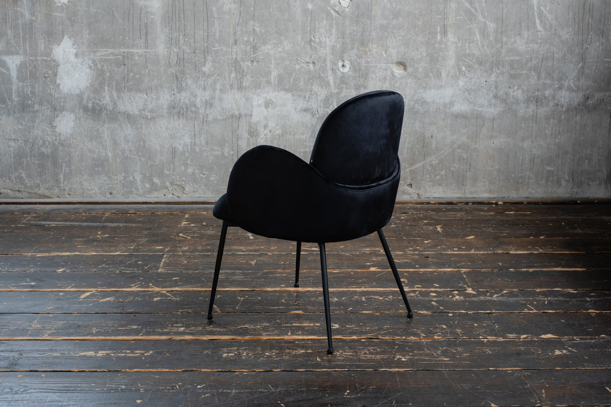 KAWOLA Stuhl DEON Esszimmerstuhl Velvet schwarz