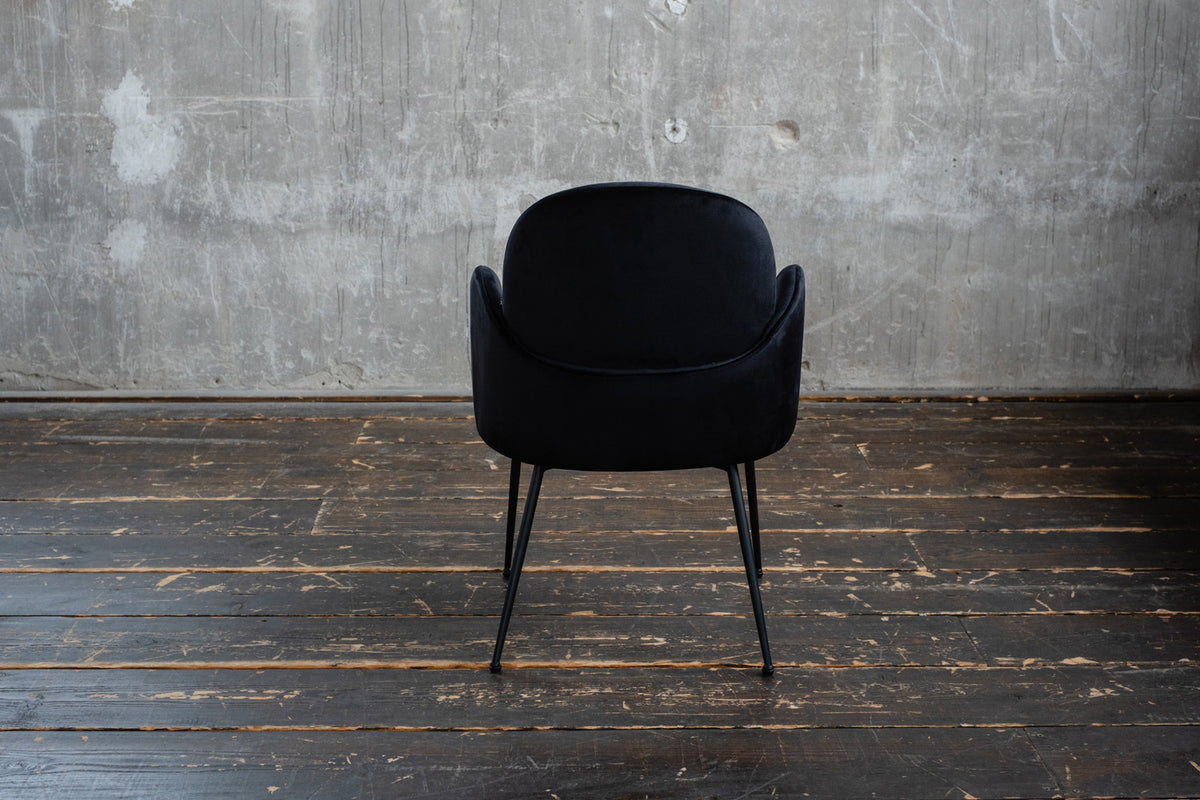 KAWOLA Stuhl DEON Esszimmerstuhl Velvet schwarz