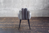 KAWOLA Stuhl FREJA Esszimmerstuhl Velvet grau Fuß schwarz