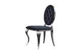 KAWOLA Stuhl LINDA Esszimmerstuhl Barock Velvet schwarz
