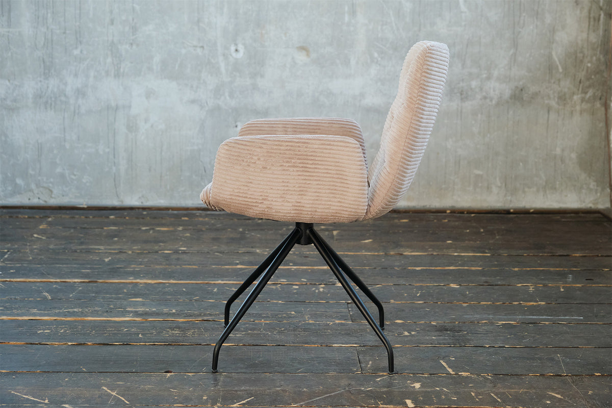 KAWOLA Stuhl NEW CHARME Drehstuhl Esszimmersessel Cord taupe