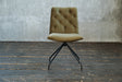 KAWOLA Stuhl NEW CHARME Drehstuhl Esszimmerstuhl Velvet oliv