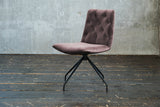 KAWOLA Stuhl NEW CHARME Drehstuhl Esszimmerstuhl Velvet roségrau