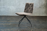 KAWOLA Stuhl NEW CHARME Drehstuhl Esszimmerstuhl Velvet sand
