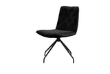 KAWOLA Stuhl NEW CHARME Drehstuhl Esszimmerstuhl Velvet schwarz