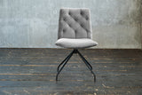 KAWOLA Stuhl NEW CHARME Drehstuhl Esszimmerstuhl Velvet silber