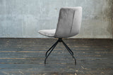 KAWOLA Stuhl NEW CHARME Drehstuhl Esszimmerstuhl Velvet silber