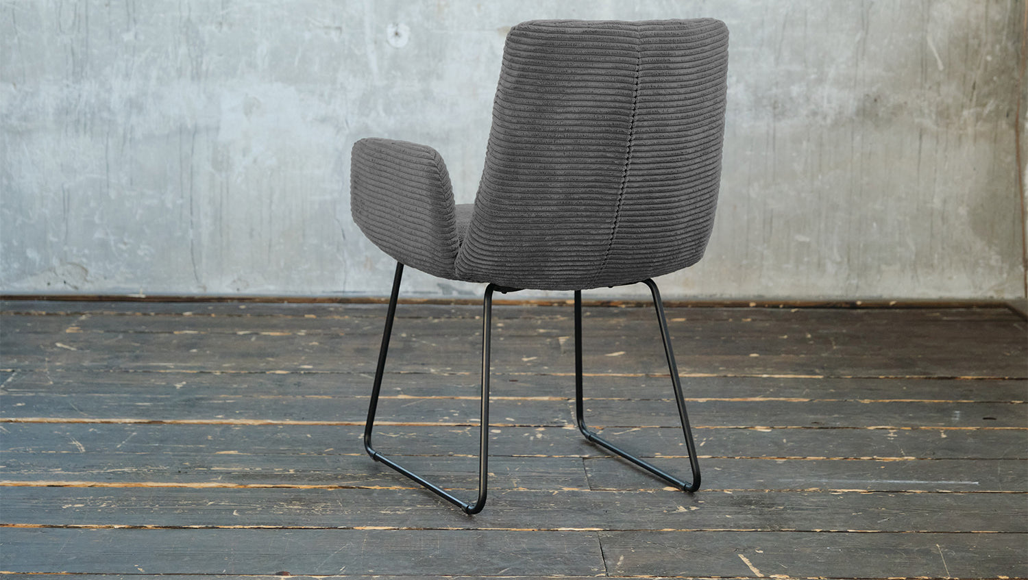 KAWOLA Stuhl NEW CHARME Esszimmersessel Cord grau