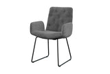 KAWOLA Stuhl NEW CHARME Esszimmersessel Cord grau