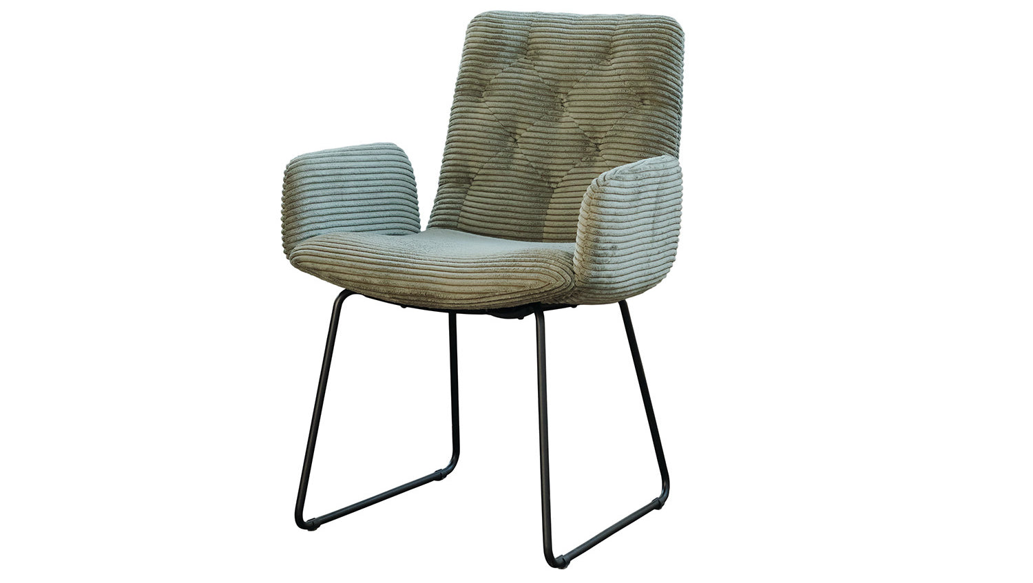 KAWOLA Stuhl NEW CHARME Esszimmersessel Cord olivgrün