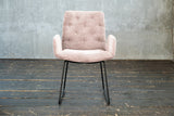 KAWOLA Stuhl NEW CHARME Esszimmersessel Cord rosa