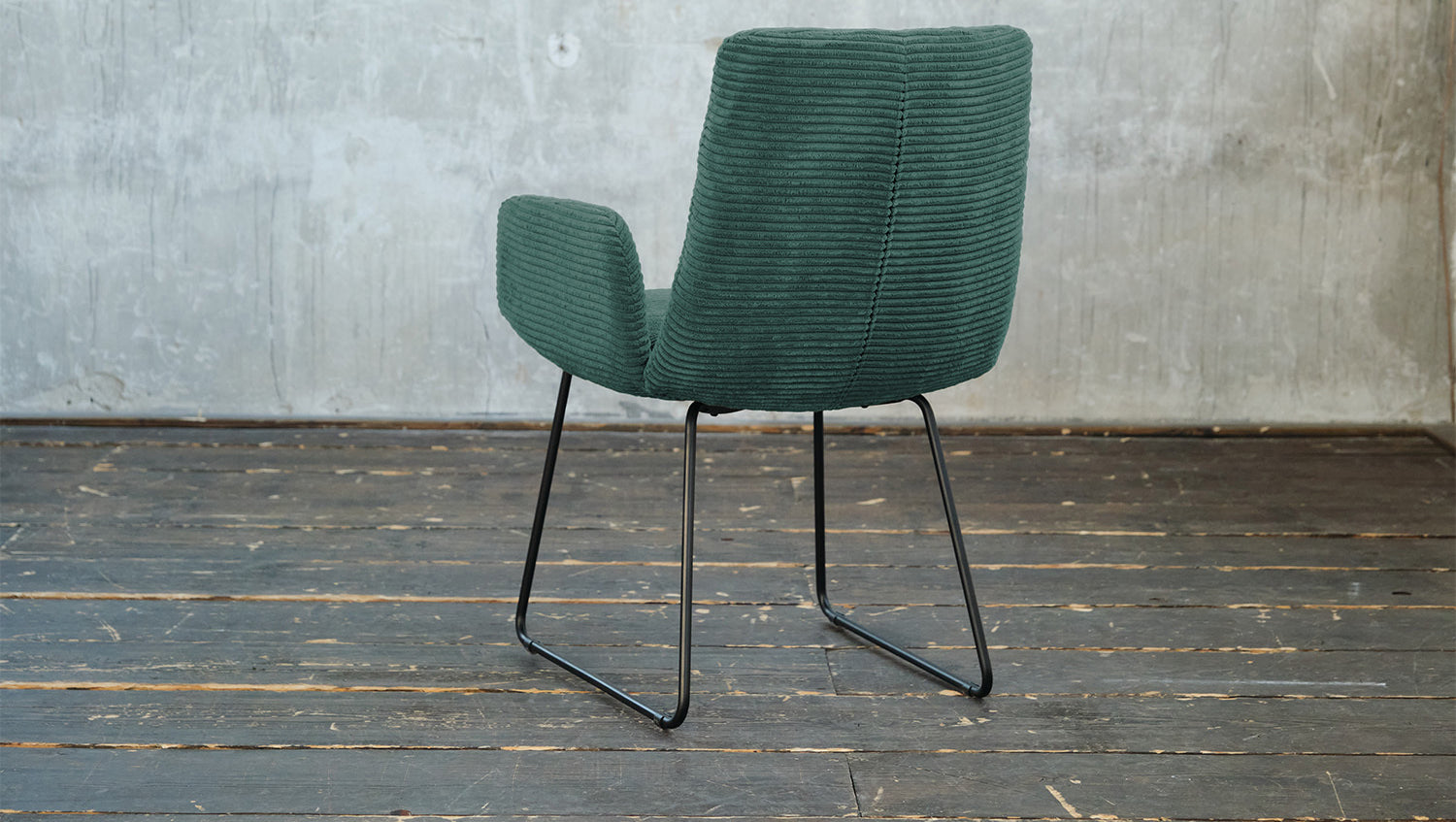 KAWOLA Stuhl NEW CHARME Esszimmersessel Cord smaragd