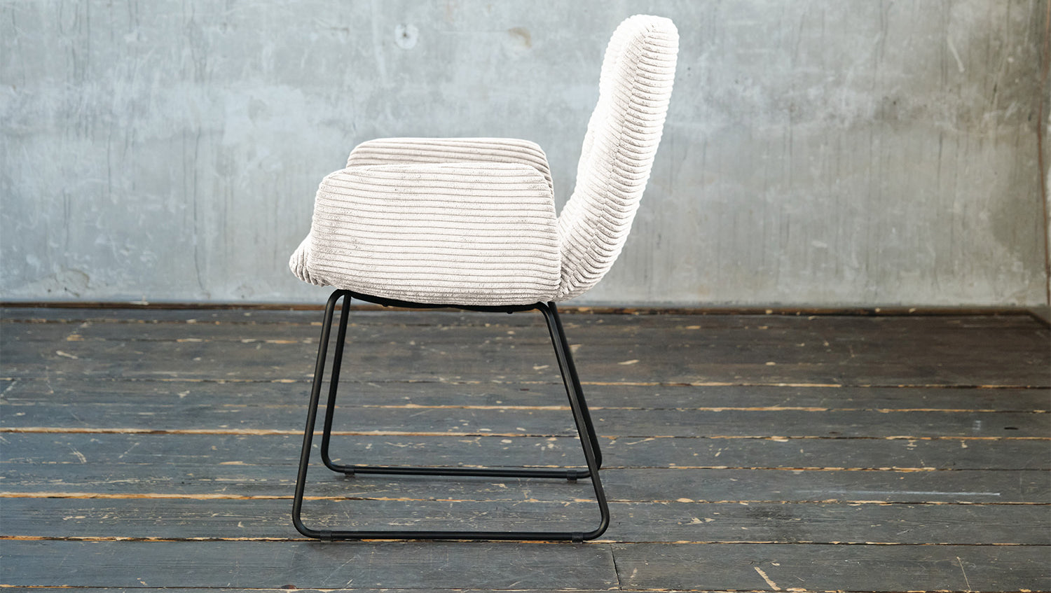 KAWOLA Stuhl NEW CHARME Esszimmersessel Cord weiß