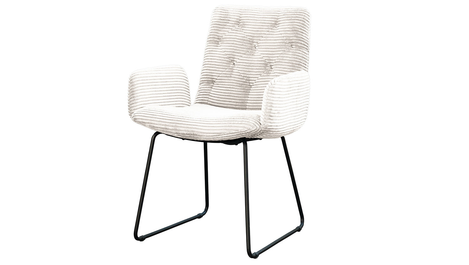 KAWOLA Stuhl NEW CHARME Esszimmersessel Cord weiß