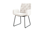 KAWOLA Stuhl NEW CHARME Esszimmersessel Cord weiß