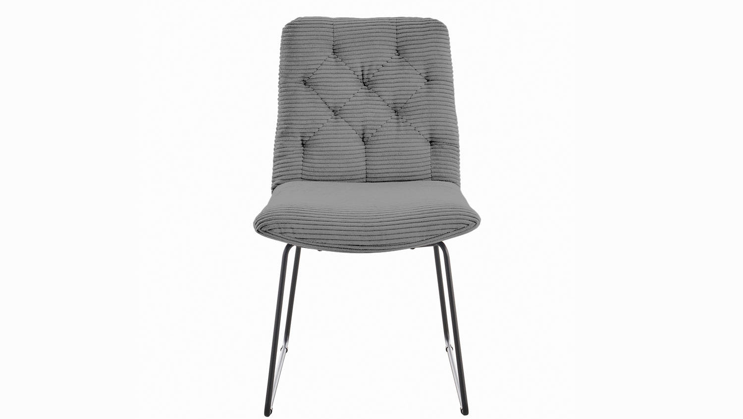 KAWOLA Stuhl NEW CHARME Esszimmerstuhl Cord grau