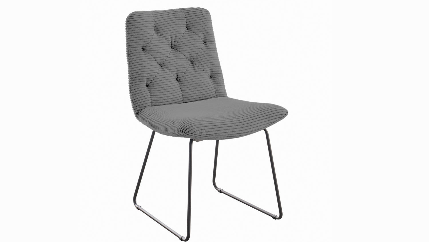 KAWOLA Stuhl NEW CHARME Esszimmerstuhl Cord grau