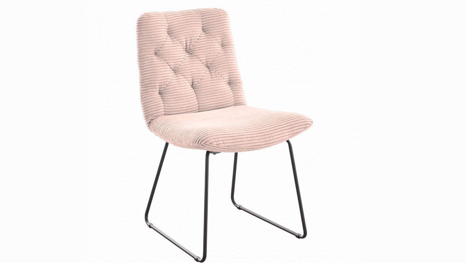 KAWOLA Stuhl NEW CHARME Esszimmerstuhl Cord rosa