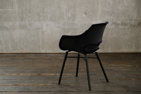 KAWOLA Stuhl ZAJA Esszimmerstuhl Velvet schwarz