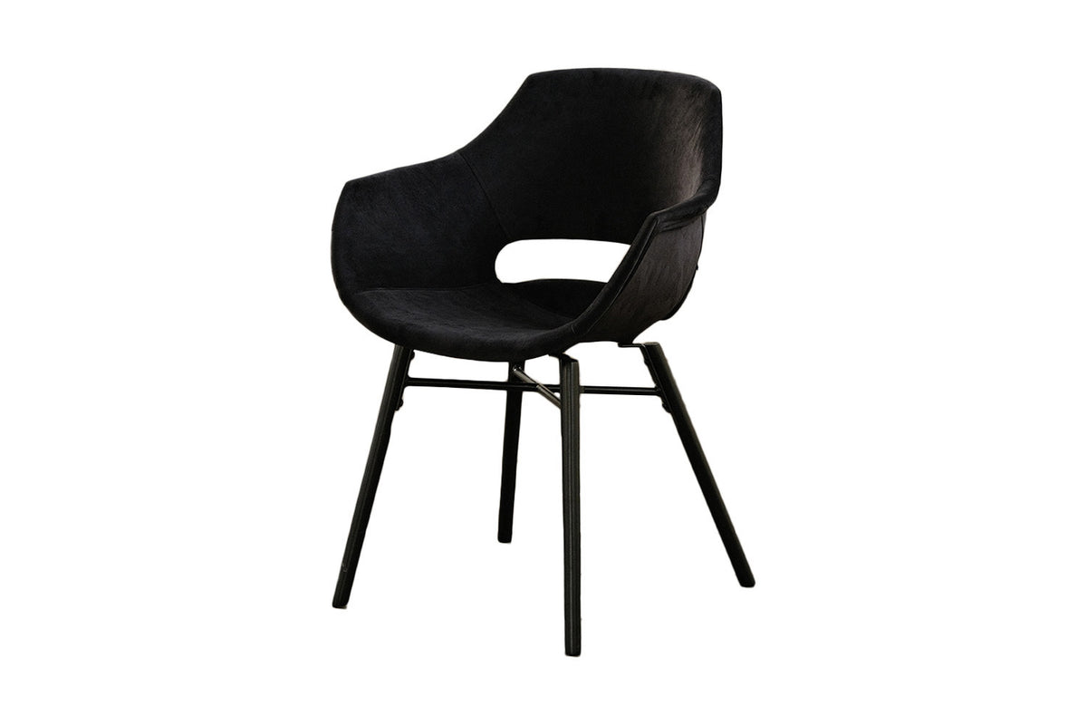 KAWOLA Stuhl ZAJA Esszimmerstuhl Velvet schwarz