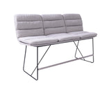 KAWOLA Thekenbank Vince Stoff hellgrau B/H/T: