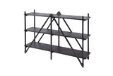 KAWOLA Wandregal PEARA 130 cm MDF-Holz schwarz 3 Stufig