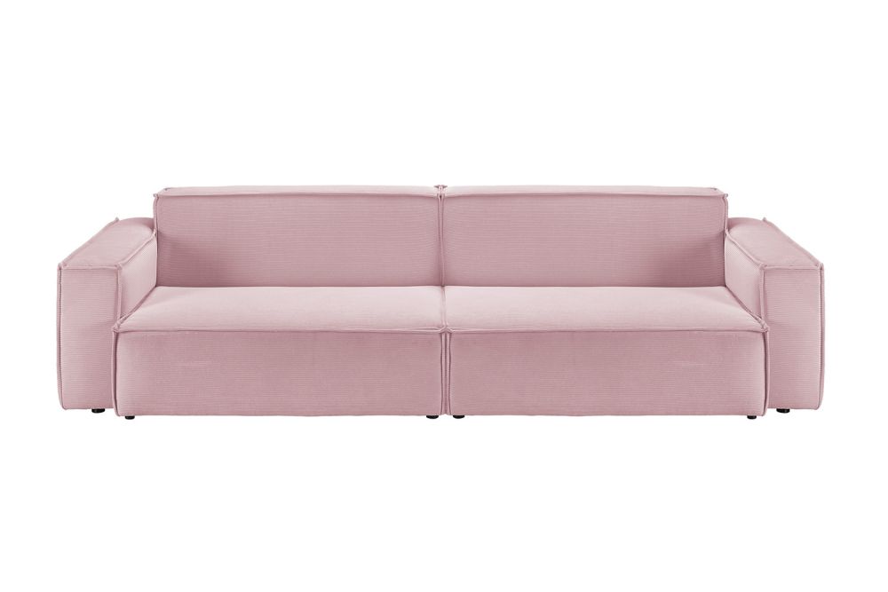 KAWOLA Sofá SAMU pana fina rosa