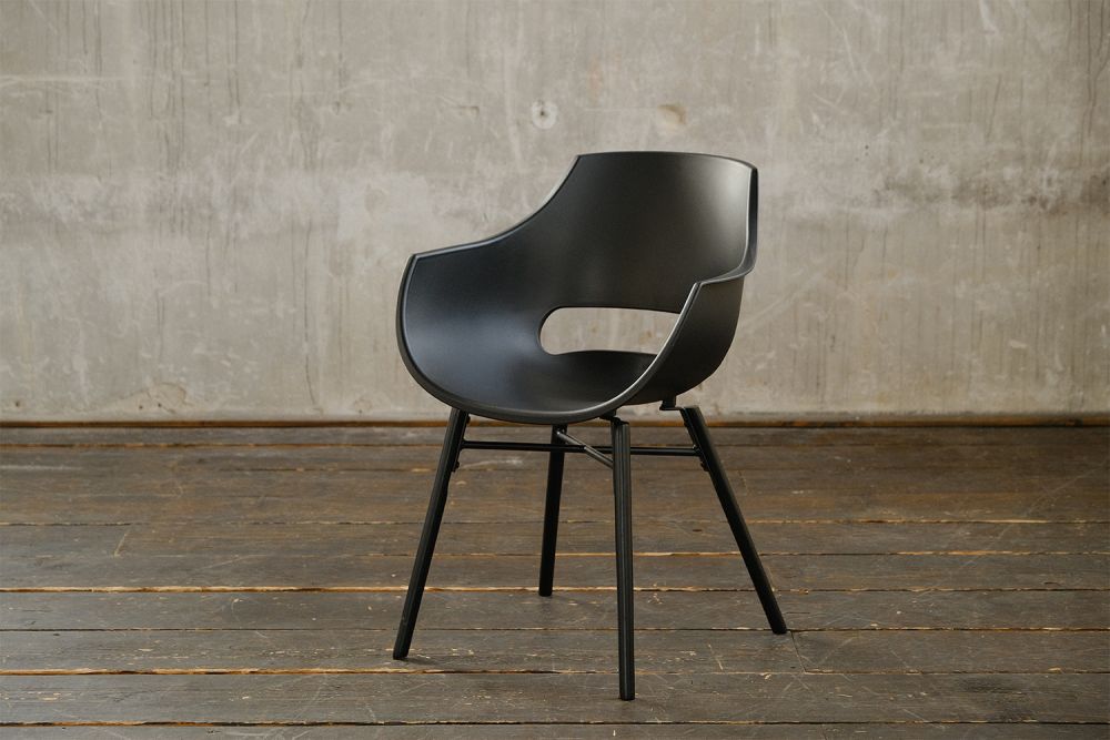 KAWOLA ZAJA silla de comedor plástico negro