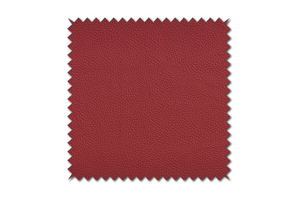 KAWOLA muestra de tela cuero cereza 10x10cm