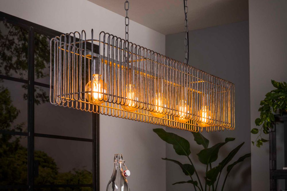 KAWOLA lámpara colgante LORCA lámpara colgante 5 luces metal plata