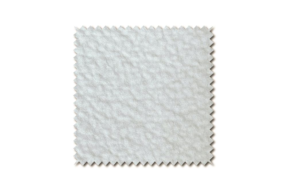KAWOLA muestra de tela tejido crema blanco