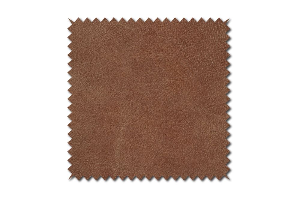 KAWOLA tela patrón cuero marrón 10x10cm