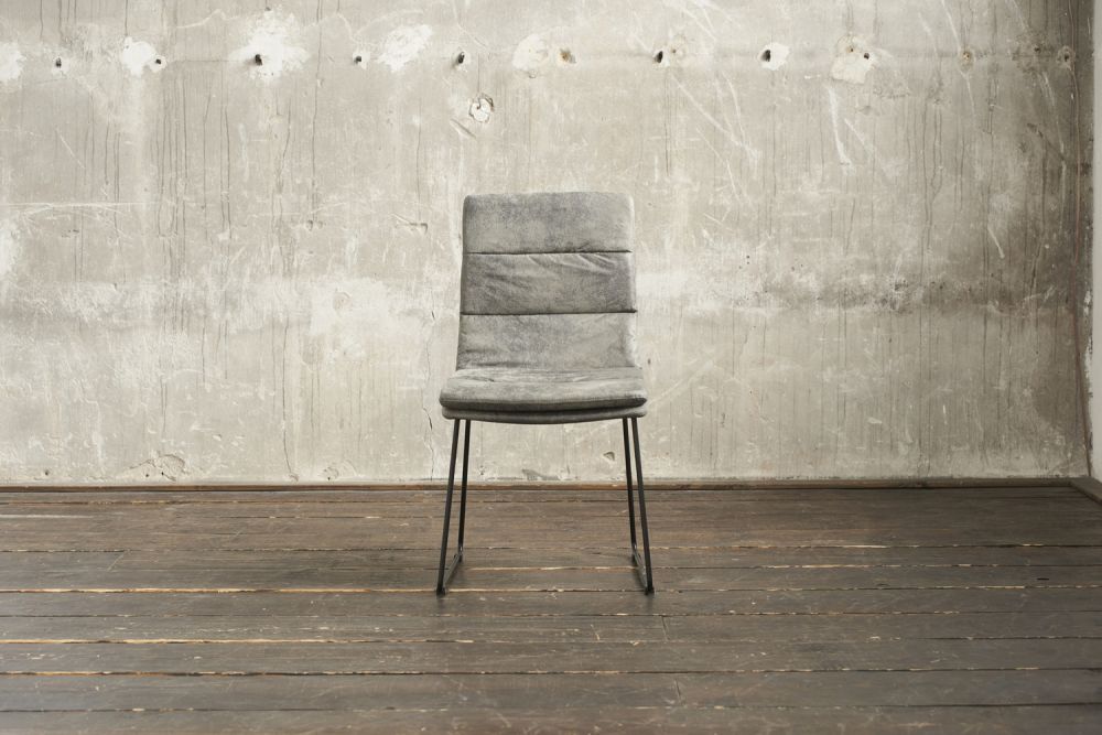 B-Ware_ KAWOLA silla de comedor VINCE microfibra gris