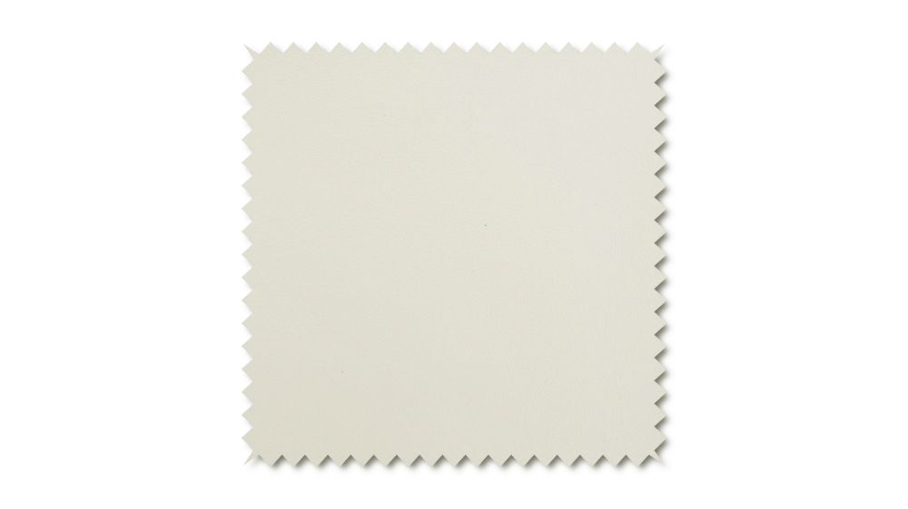 KAWOLA muestra de tejido imitación cuero blanco 10x10cm