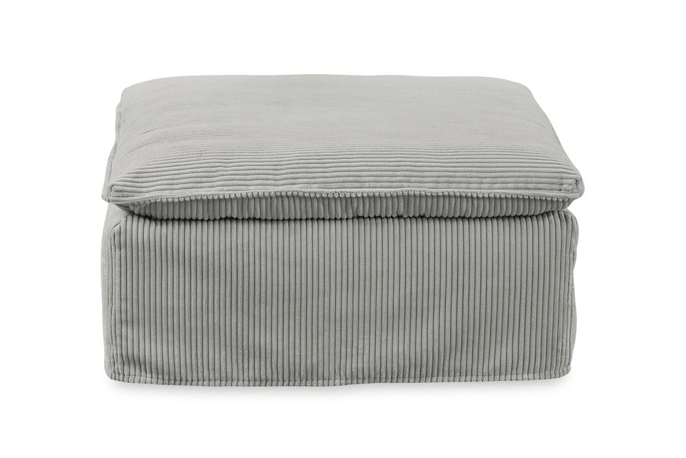 KAWOLA taburete NETTA tapizado tapizado extraíble pana gris oscuro