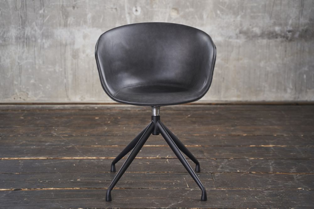 4x KAWOLA silla DANI silla de comedor con función giratoria imitación cuero gris