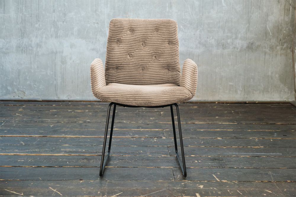 KAWOLA NUEVA SILLA DE COMEDOR CHARME Cord taupe